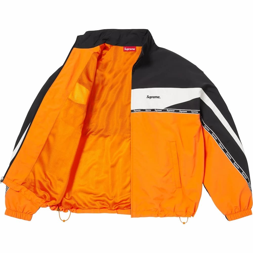 Supreme Logo Taping Track Jacket Orange