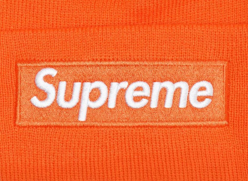 Supreme New Era Box Logo Beanie Orange