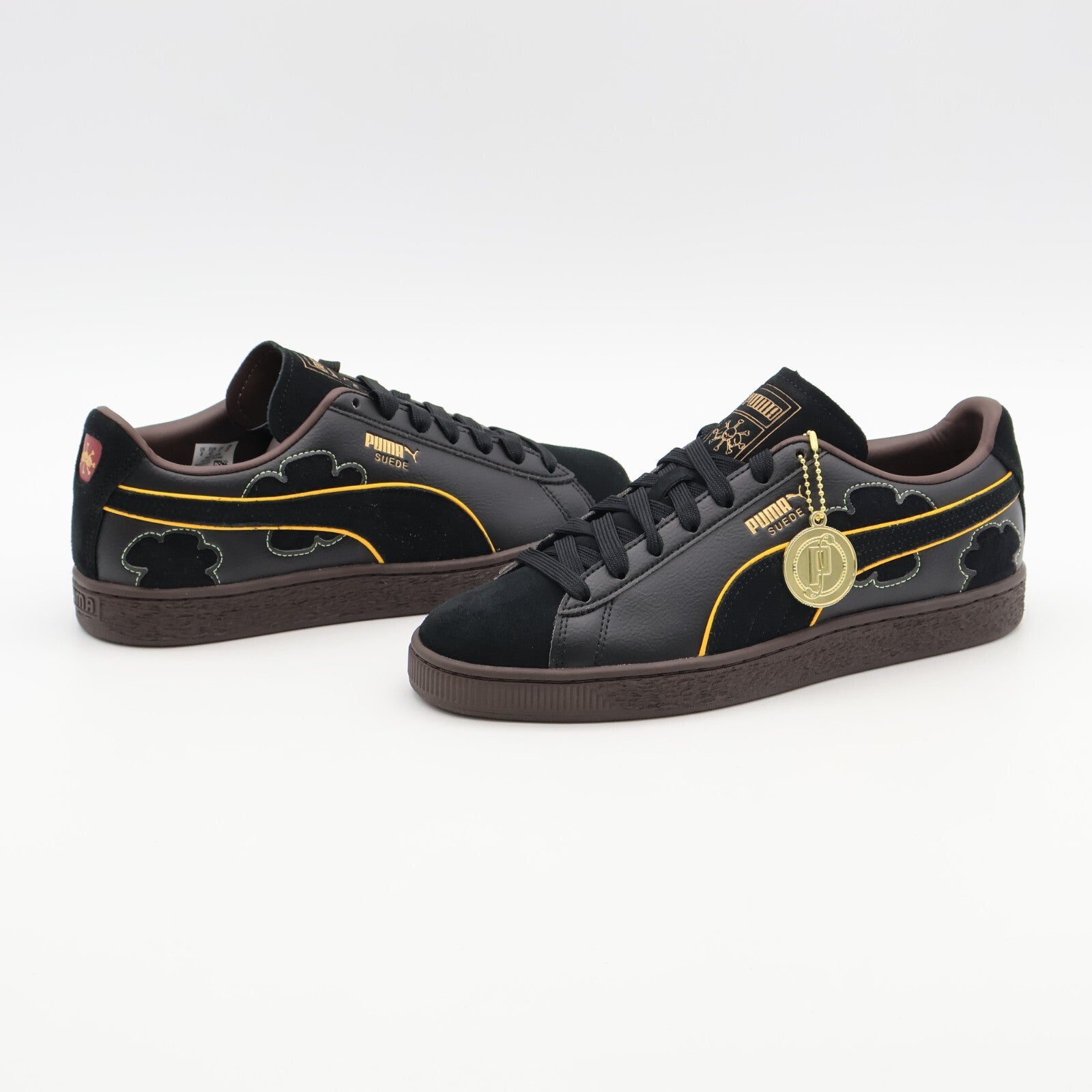 396525-01 ONE PIECE Puma Suede Blackbeard Puma Black Dark Chocolate (Men's)