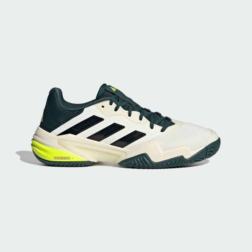 JH5129 adidas Barricade 13 Tennis Off White Core Black Powder Teal (Men's)