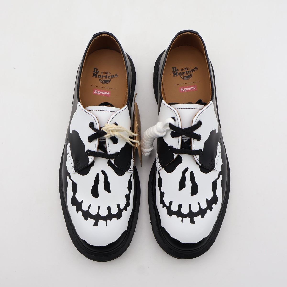 42936001 Supreme Dr.Martens 1461 Skull 3 Eye Shoe Black White (25FW Week14) (Men