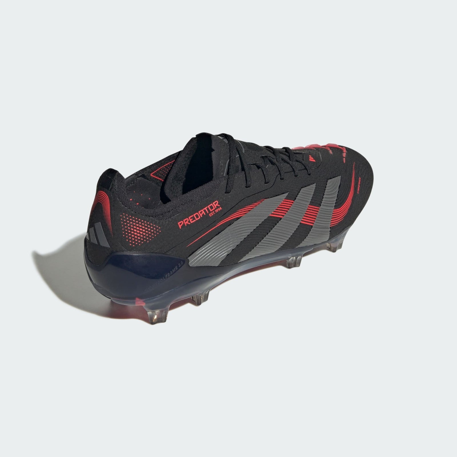 ID3878 adidas Predator Elite FG Core Black Grey Four Lucid Red (Men's)