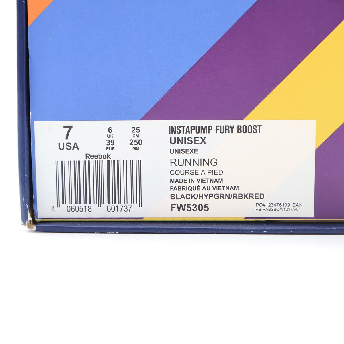 FW5305 Adidas Reebok Instapump Fury Boost Citron OG Yellow Red (Men's)