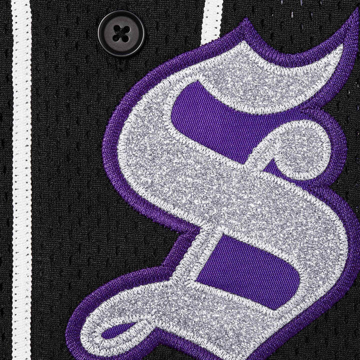 Supreme Old English Baseball Jersey Black