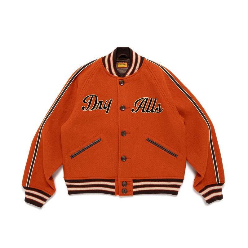 HUMAN MADE Wool Varsity Jacket Orange
