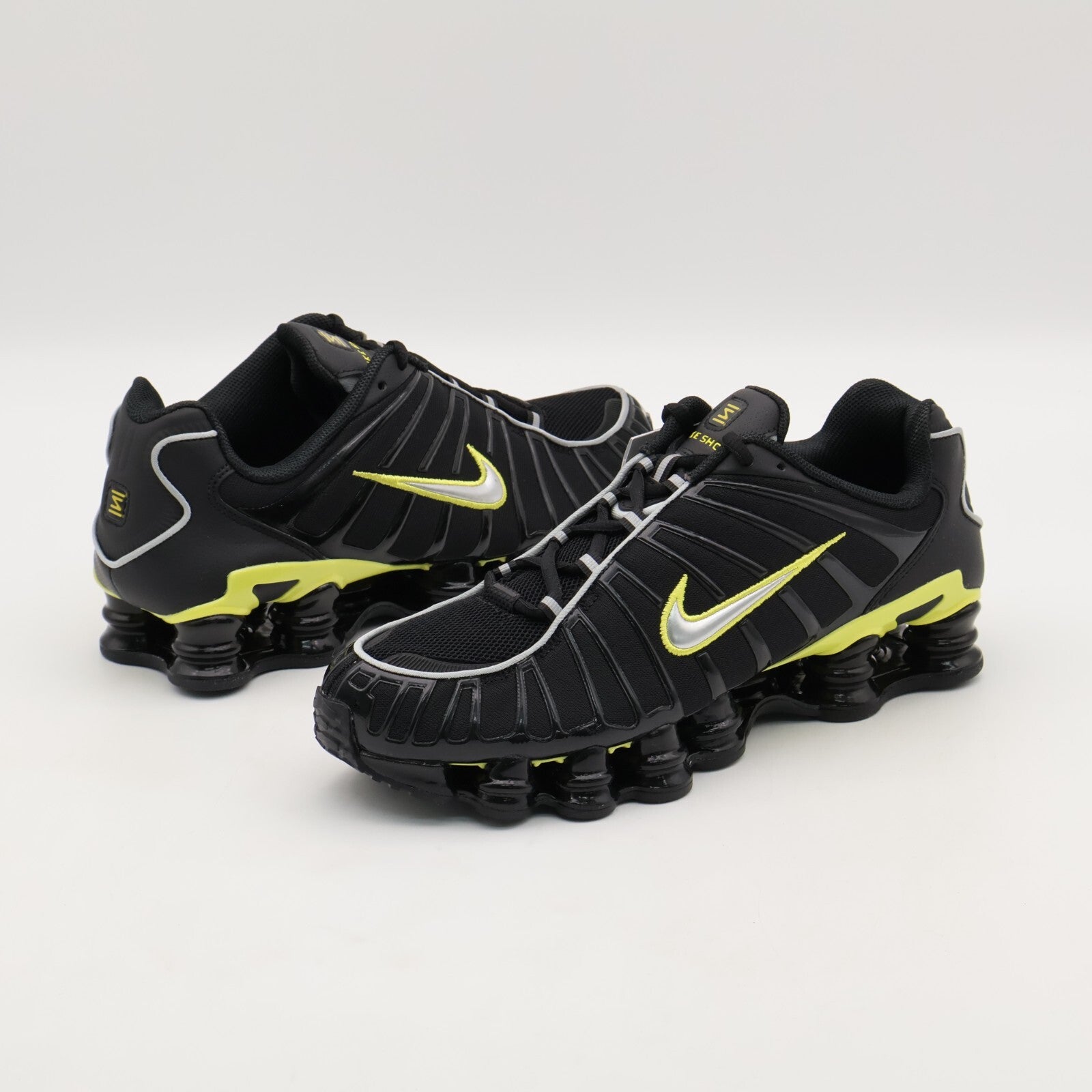 CN0151-002 Nike Shox TL Black Dynamic Yellow Metallic Silver (Men's)
