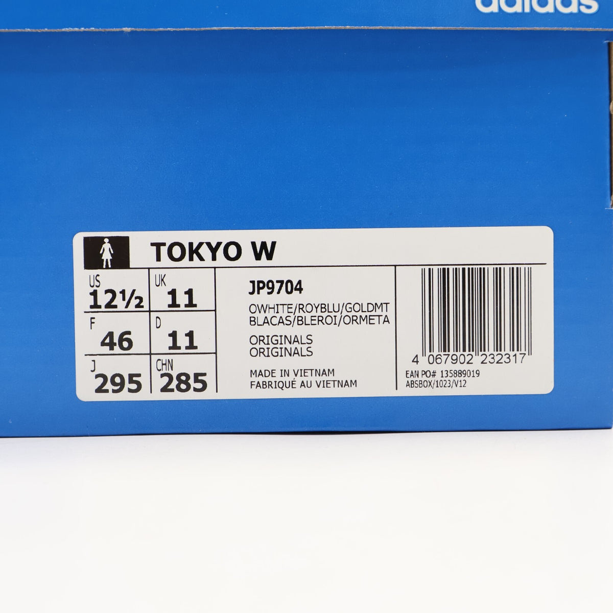 JP9704 adidas Originals Tokyo Off White Royal Blue Gold Metallic (Women's)