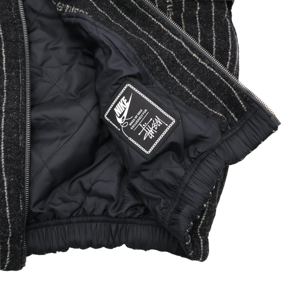 Stussy Nike Striped Wool Jacket Black