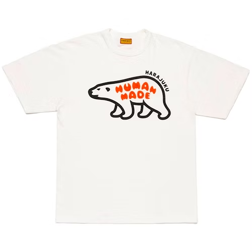 HUMAN MADE Stores Exclusive Animal Graphic T-Shirt Harajuku Polar Bear White