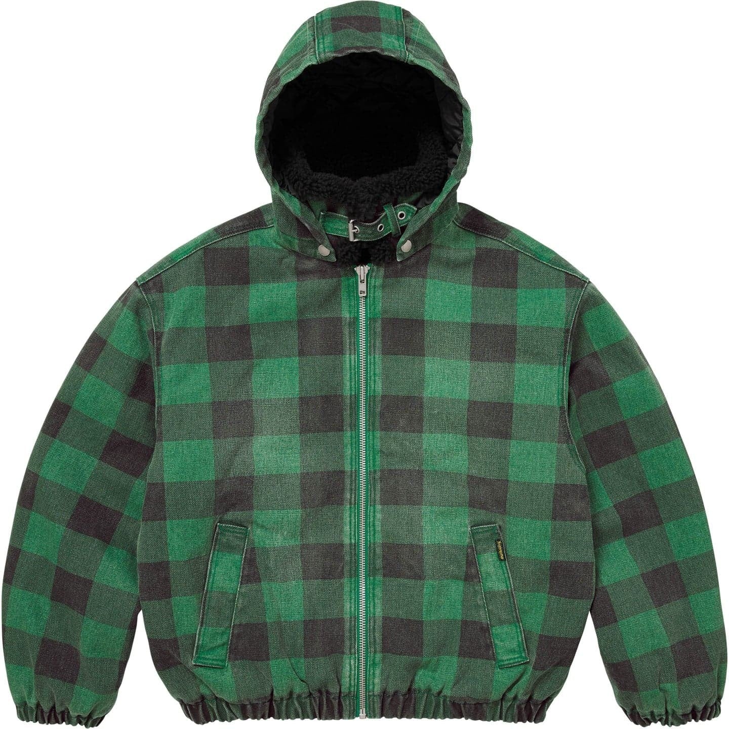 Supreme Faux Shearling Lined Bomber Jacket Plaid