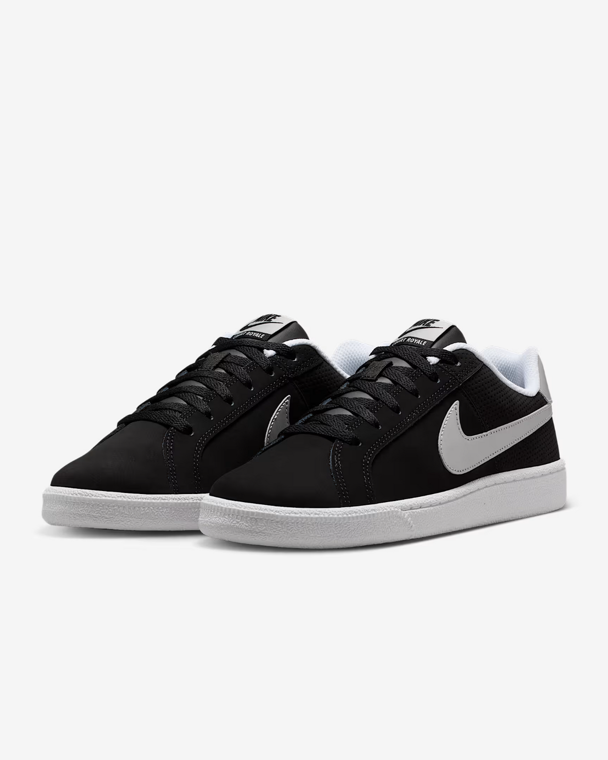749867-001 Nike Women's Court Royale Black White Metallic Silver (Women's)