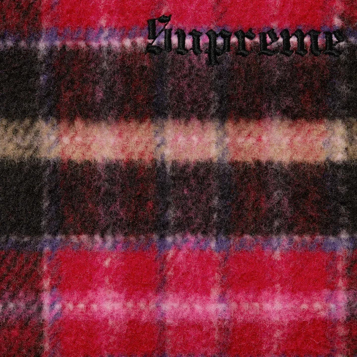 Supreme Plaid Car Coat Pink