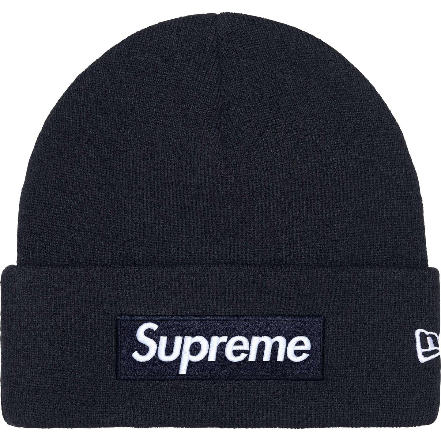 Supreme New Era Box Logo Beanie (25FW) Navy