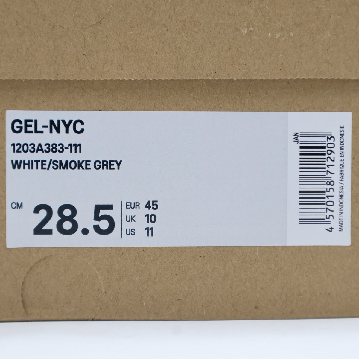 1203A383-111 Asics Gel-NYC White Smoke Grey (Men's)