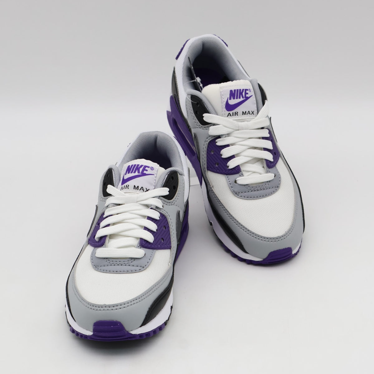 DH8010-110 Nike Air Max 90 White Black Wolf Grey Iron Grey (Women's)