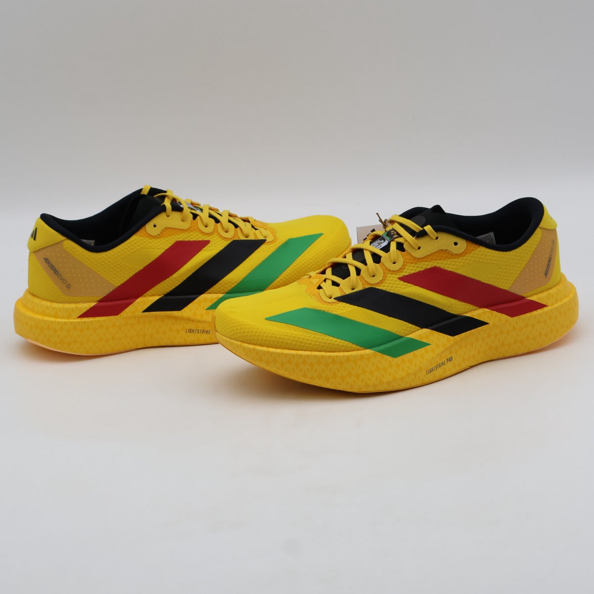 KJ3625 Bob Marley adidas Adizero Evo SL Bold Gold Vivid Green Pure Ruby (Men's)