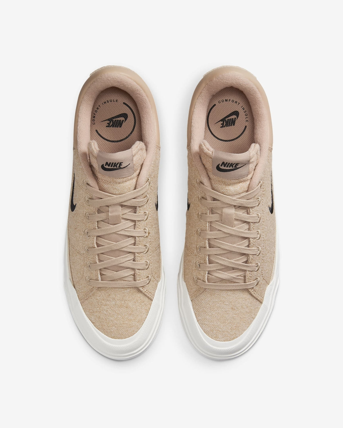 FZ2606-200 Nike Women's Court Legacy Lift Hemp Sail Sanddrift Black (Women's)
