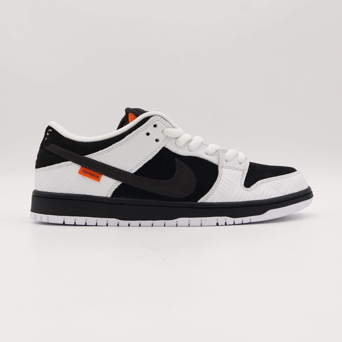 FD2629-100 TIGHTBOOTH Nike SB Dunk Low Pro QS Black White Safety Orange (Men's)