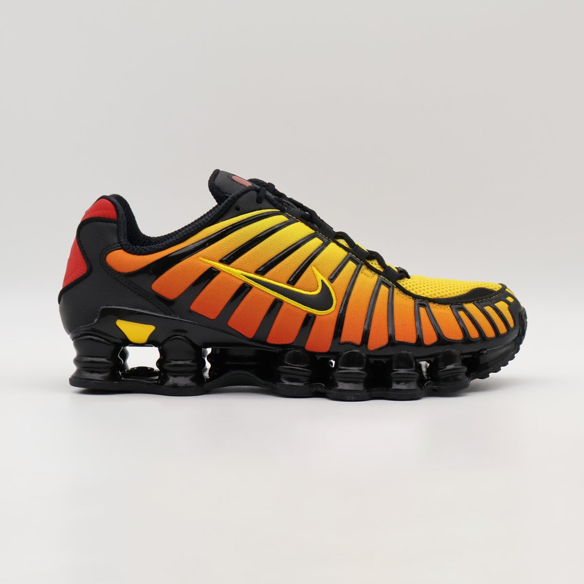 AV3595-004 Nike Shox TL Sunrise Black Amarillo University Red Yellow (Men's)