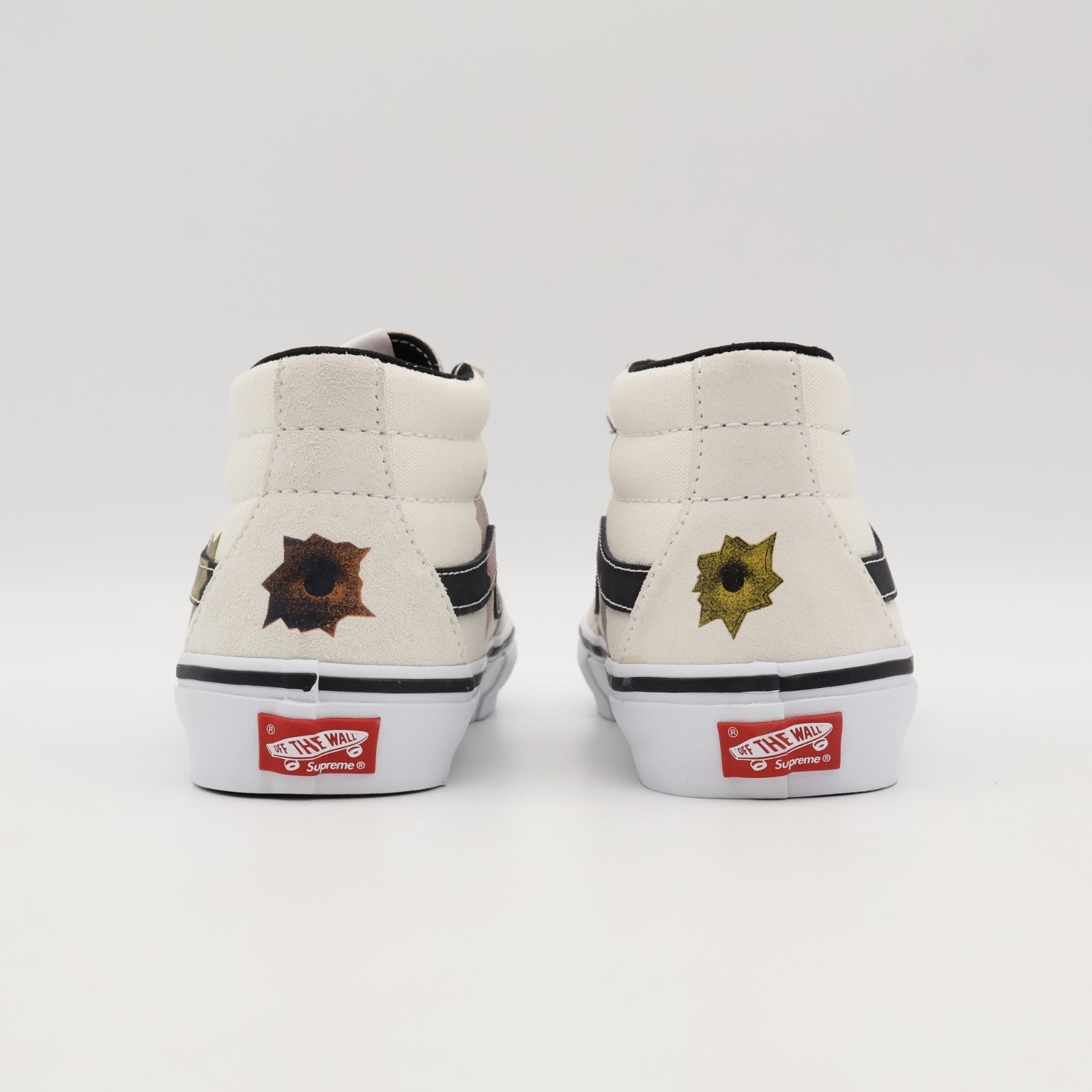 VN0A5KS1CRM Nate Lowman Supreme Vans Skate Grosso Mid Bullet Hole Natural (Men's