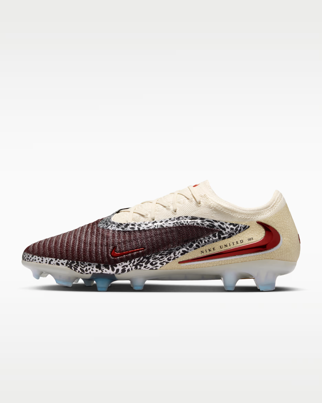 IO8444-661 Nike United Phantom 6 Low Elite Cleats "Burgundy Crush/Fossil (Men's)