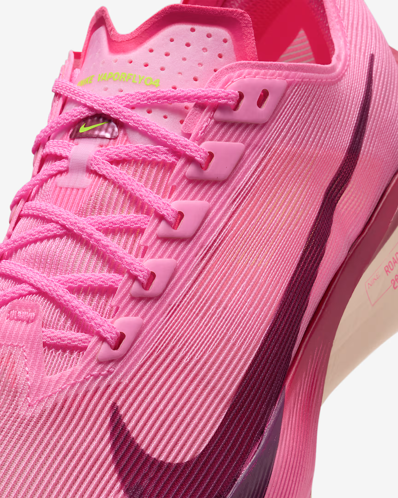 HF6412-601 Nike Vaporfly 4 Pink Spell Hyper Pink Volt Ice Bordeaux (Women's)