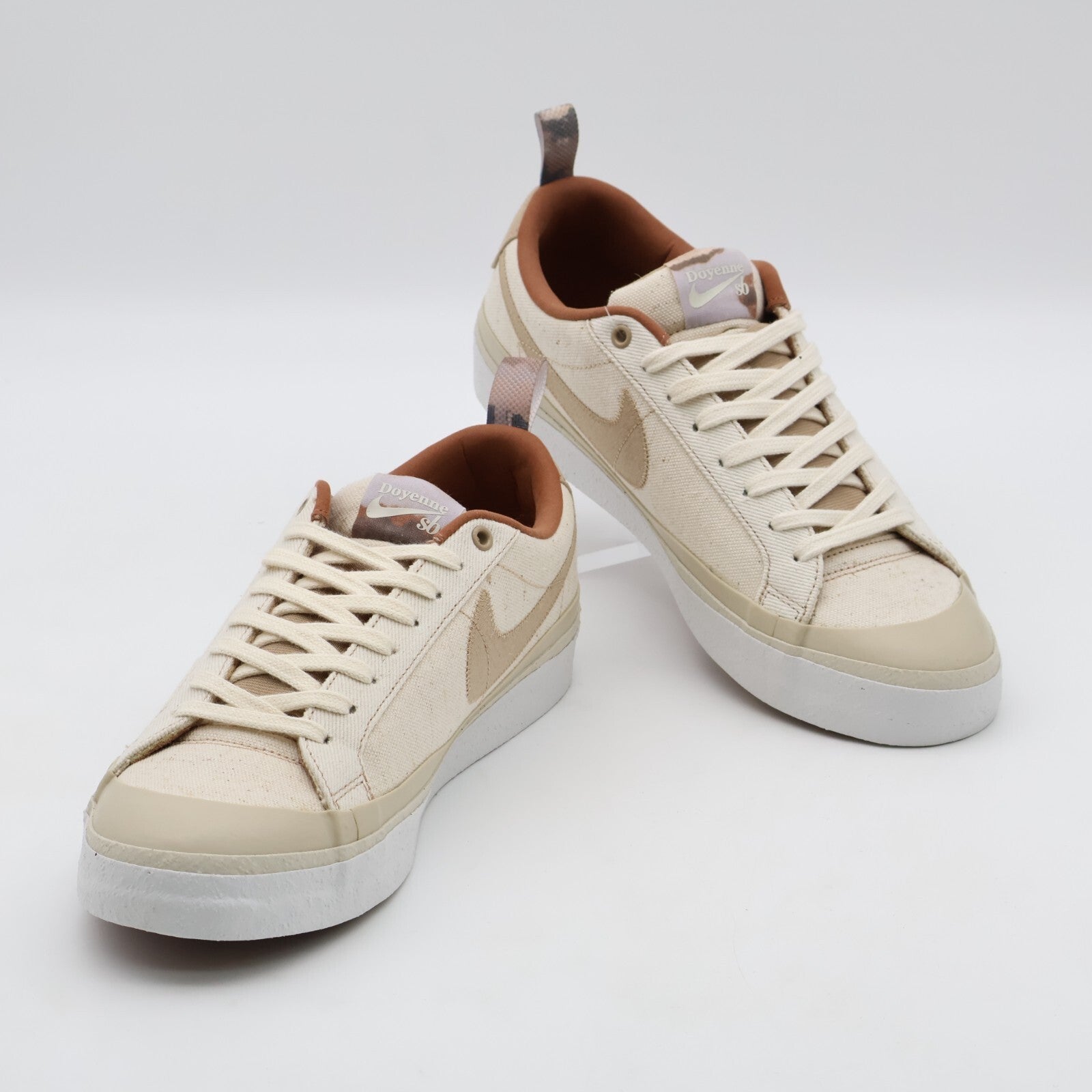 DZ3406-100 Doyenne Ã Nike SB Blazer Low Coconut Milk and Rattan Sail Brown Beige