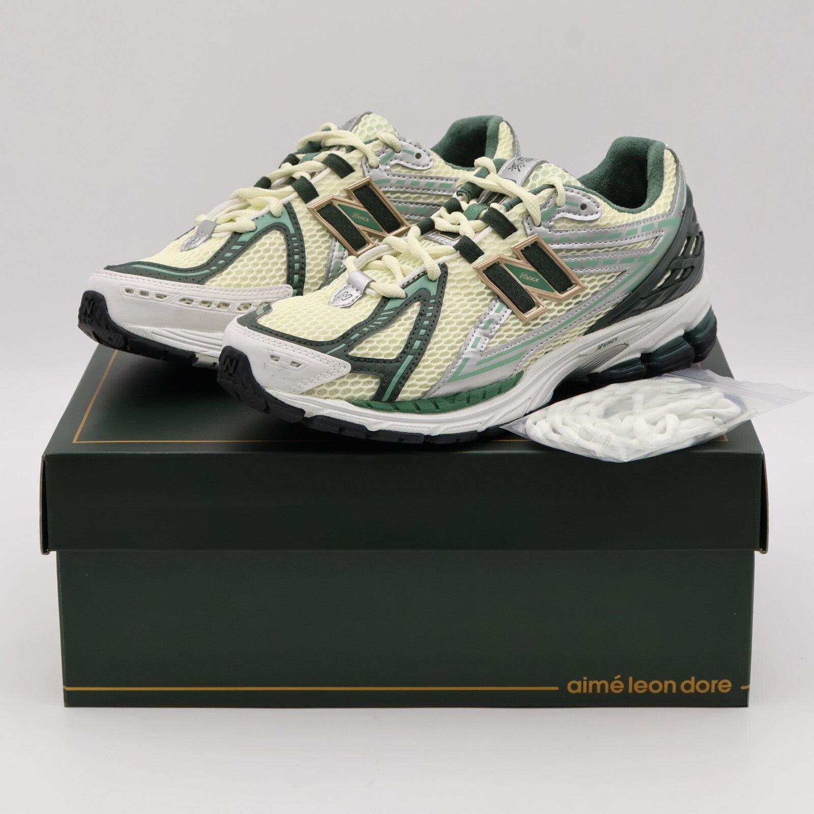 M1906RL1 AimÃ© Leon Dore New Balance 1906R Jade White Green Gold Silver (Men's)