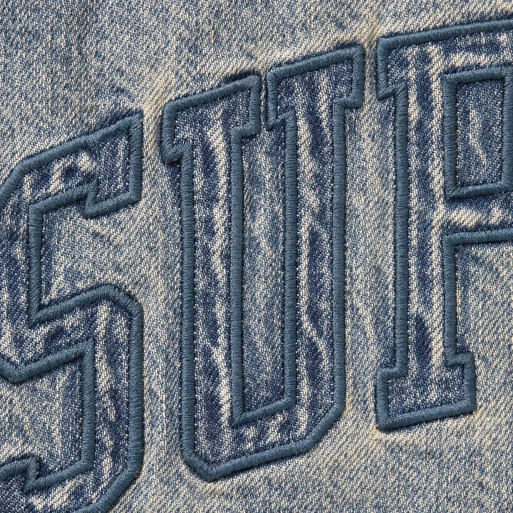 Supreme Shearling Lined Denim Work Shirt Washed Indigo
