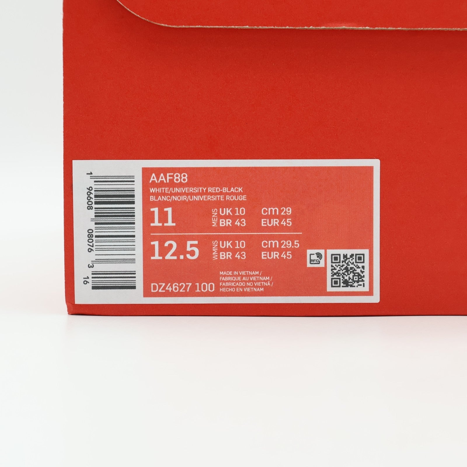 DZ4627-100 Nike Air Alpha Force 88 University Red and White (Men's)