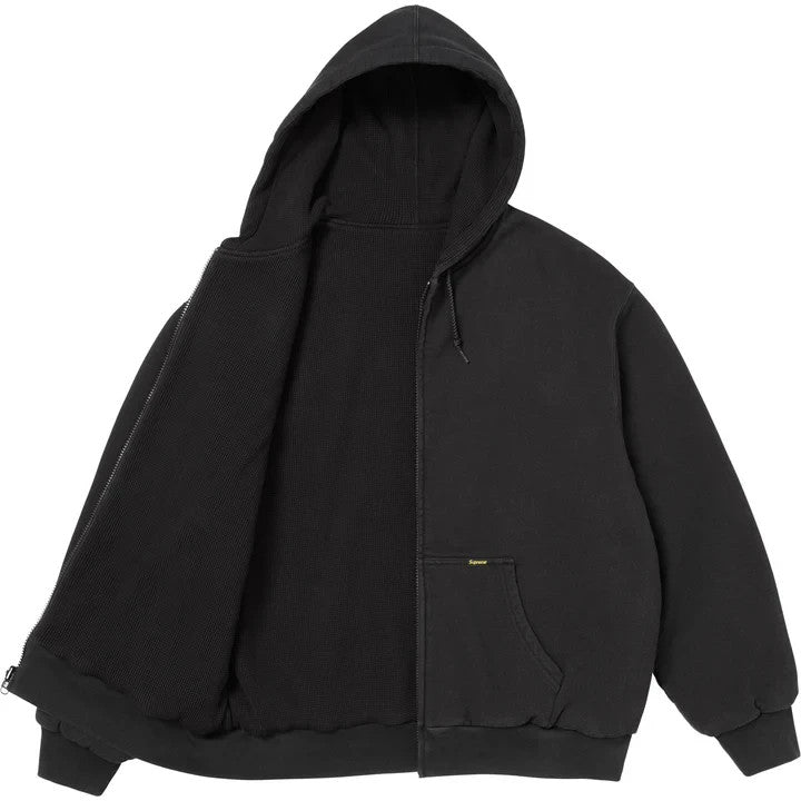 Supreme Reversible Work Zip Up Hooded Sweatshirt Black