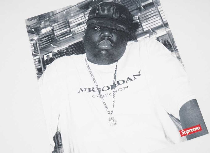 Supreme x Jordan Biggie S/S Top White