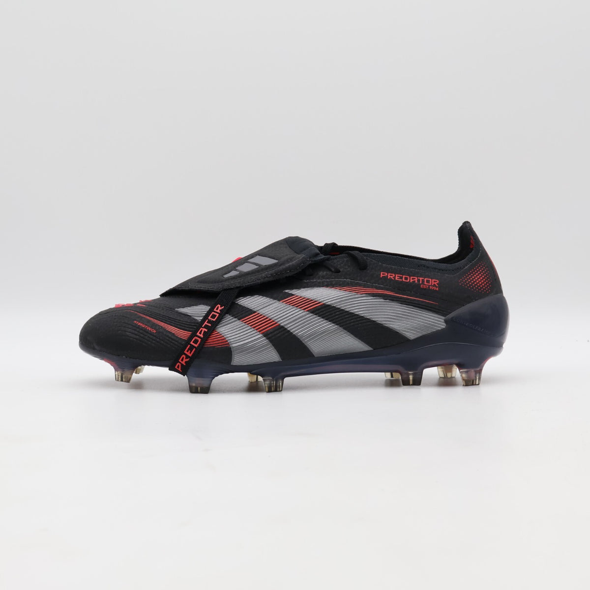 ID8964 adidas Predator Elite Fold Over Tongue FG Core Black Grey Four (Men's)