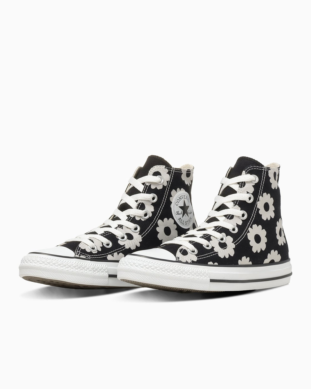31318120 Converse All Star Flowerprint Hi BlackDark Gray (Women's)
