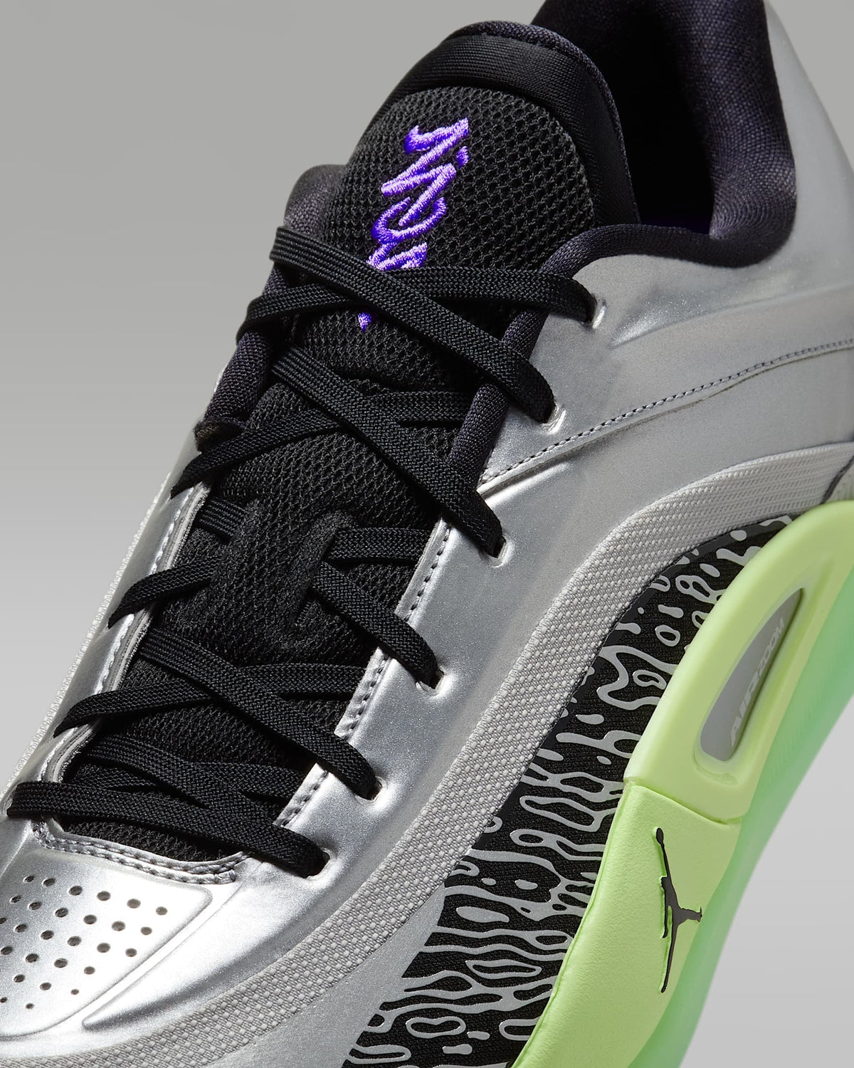 FD0591-005 Nike Jordan Zion 4 Grey Fog Metallic Silver Action Grape Black (Men's