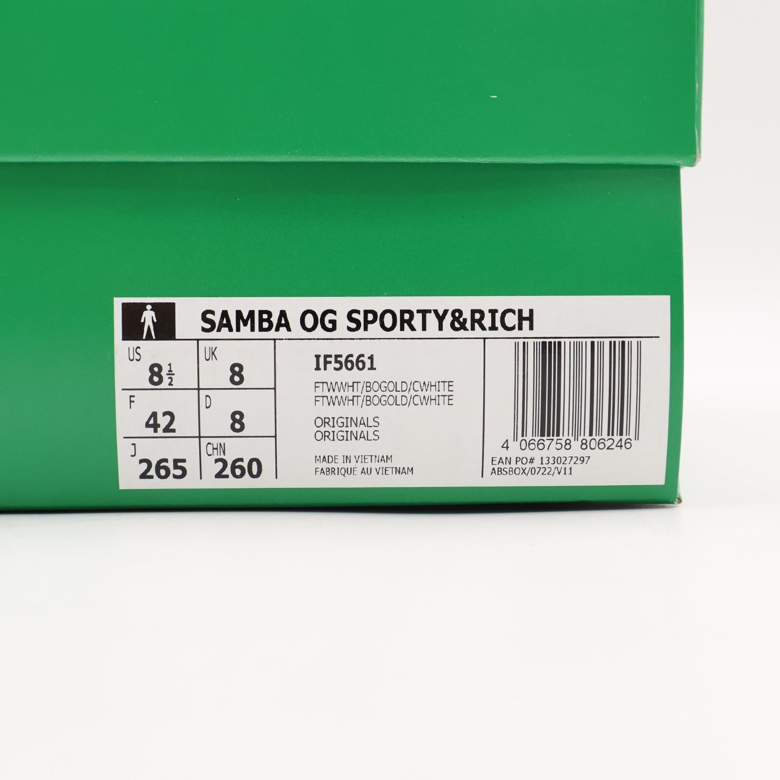 IF5661 Sporty & Rich adidas Originals Samba OG White Bold Gold Cream (Men's)