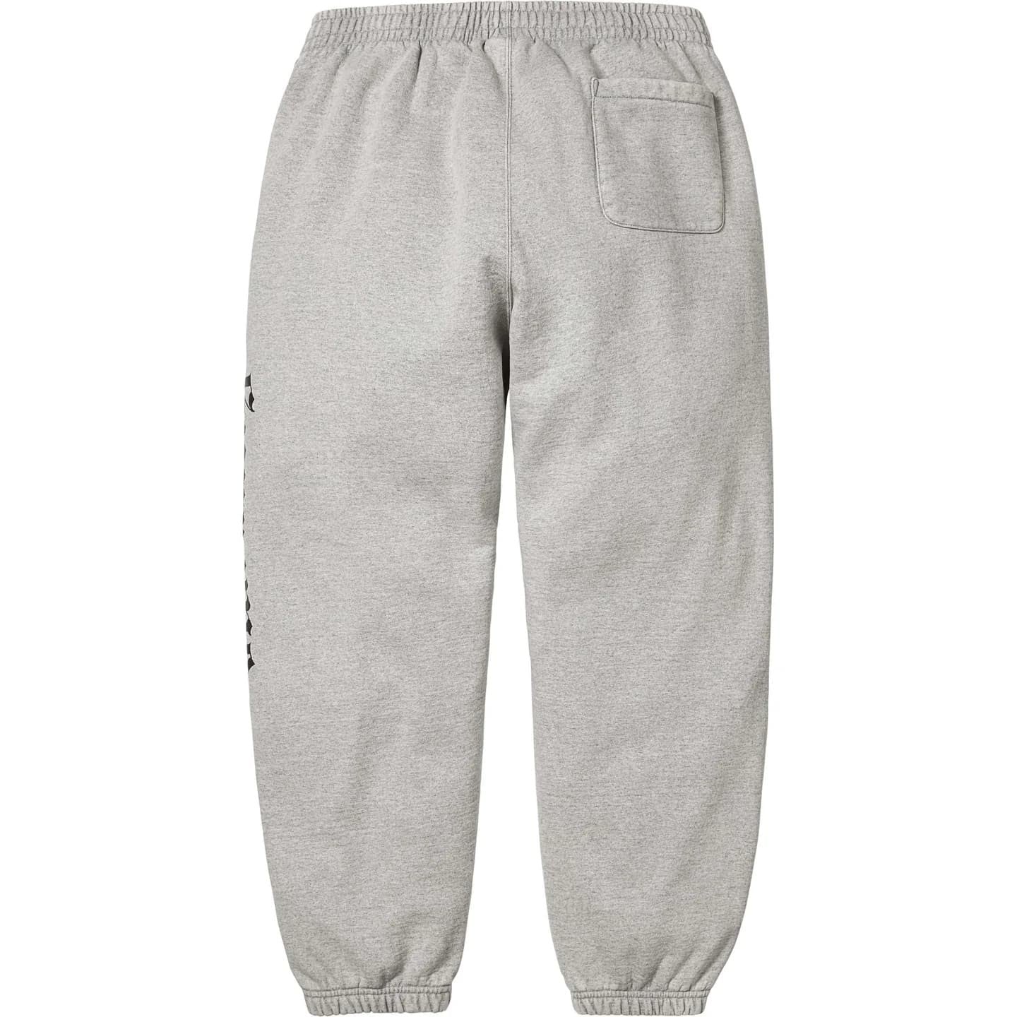 Supreme Washed Old English Sweatpant Heather Grey