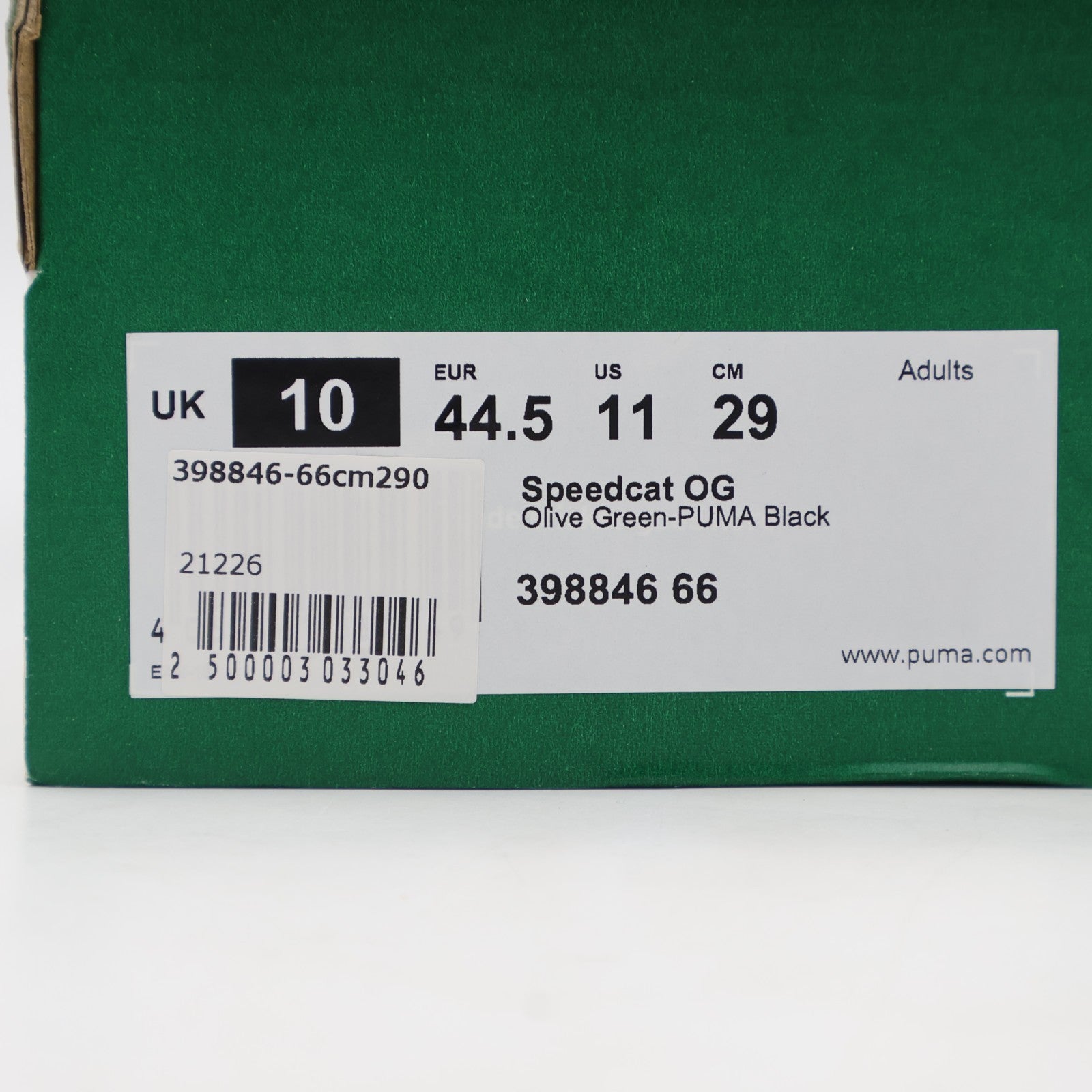 398846-66 Puma Speedcat OG Olive Green Black (Men's)