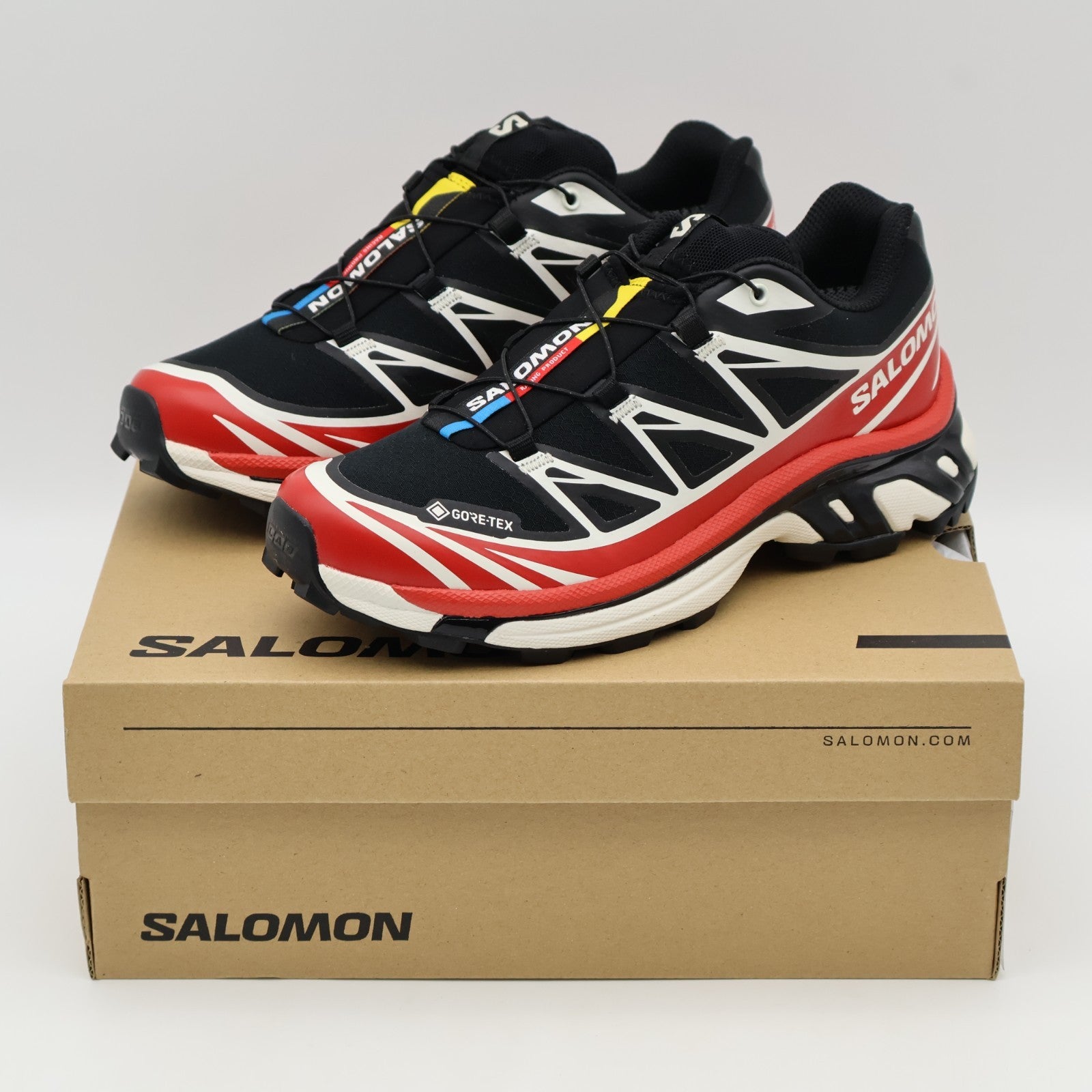 L47974900 Salomon XT-6 GORE-TEX Black Flame Scarlet Vanilla Ice (Men's)