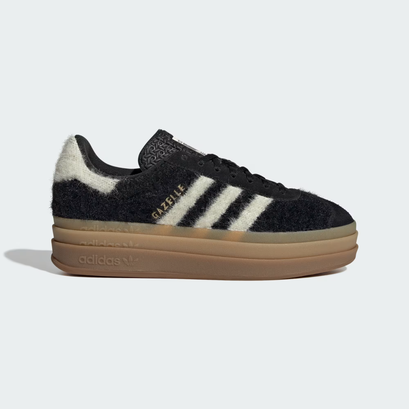 js3907 adidas Originals Gazelle Bold Core Black Cream White Gold Metall (Women's