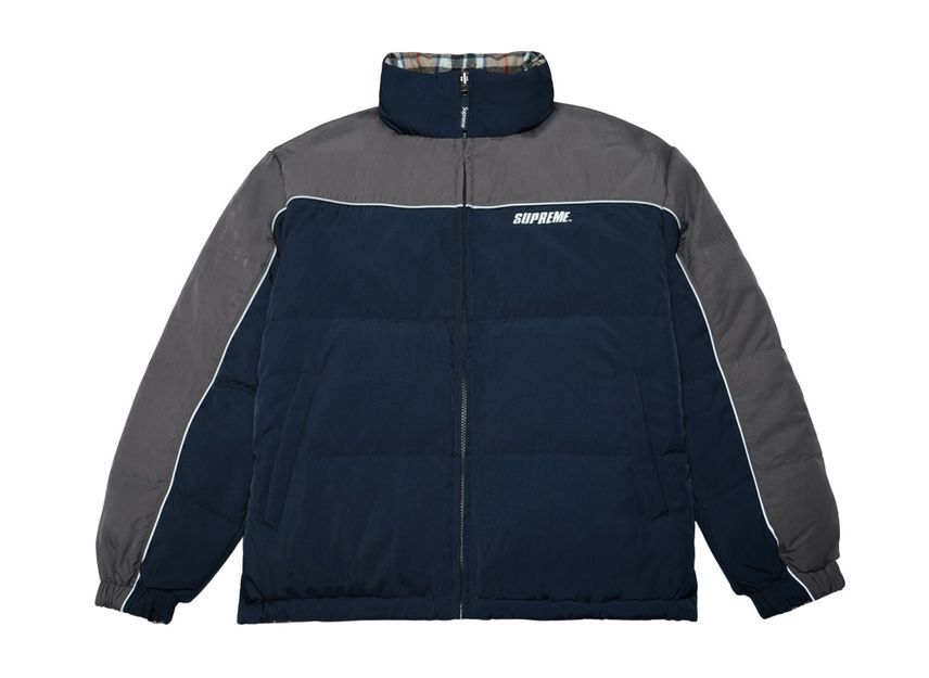 Supreme Reversible Puffer Jacket Navy