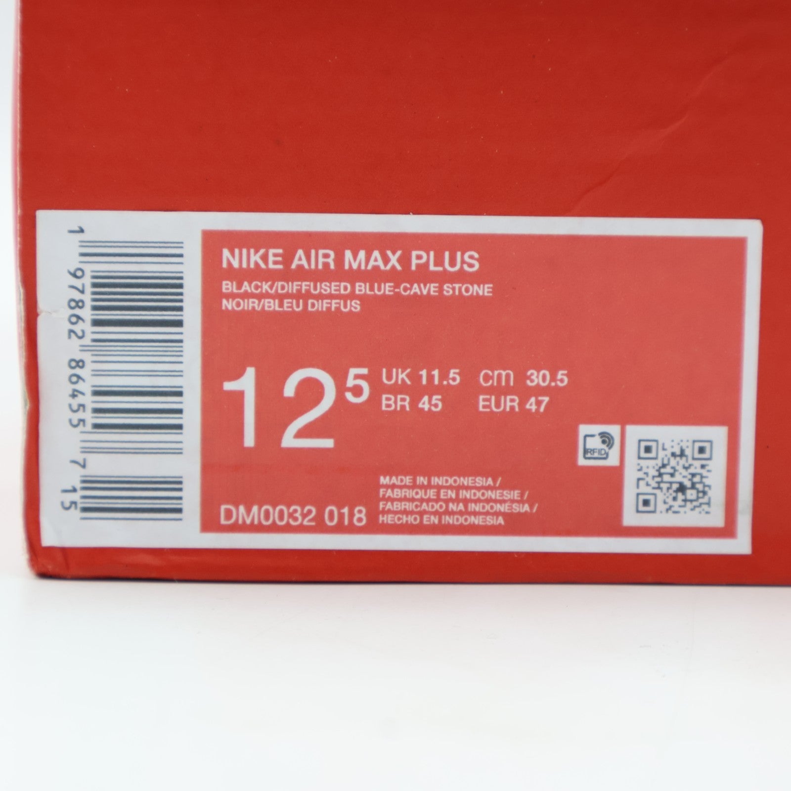 DM0032-018 Nike Air Max Plus Black Dark Smoke Grey (Men's)