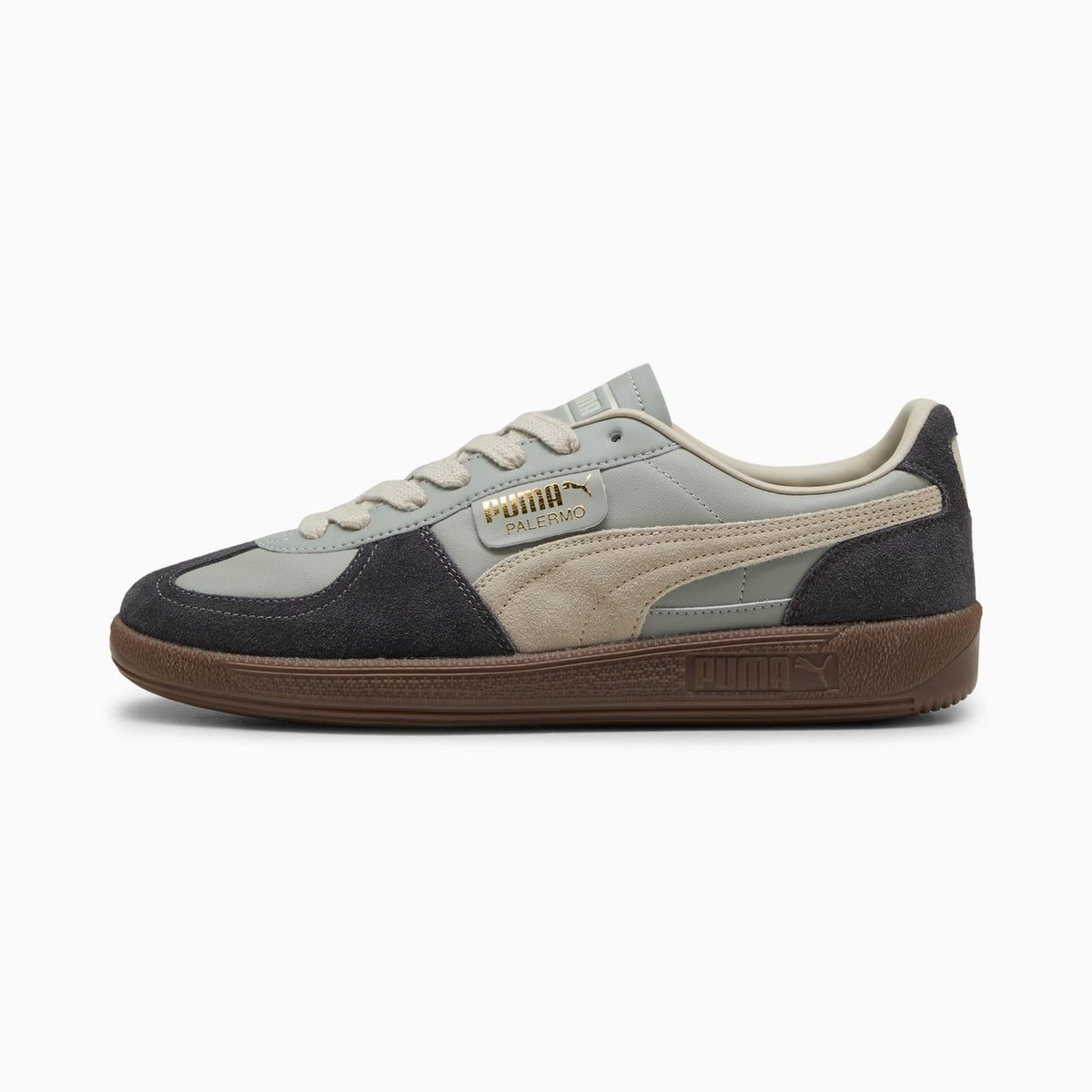 396464-23 Puma Palermo Leather Smokey Gray Desert Dust (Men's)