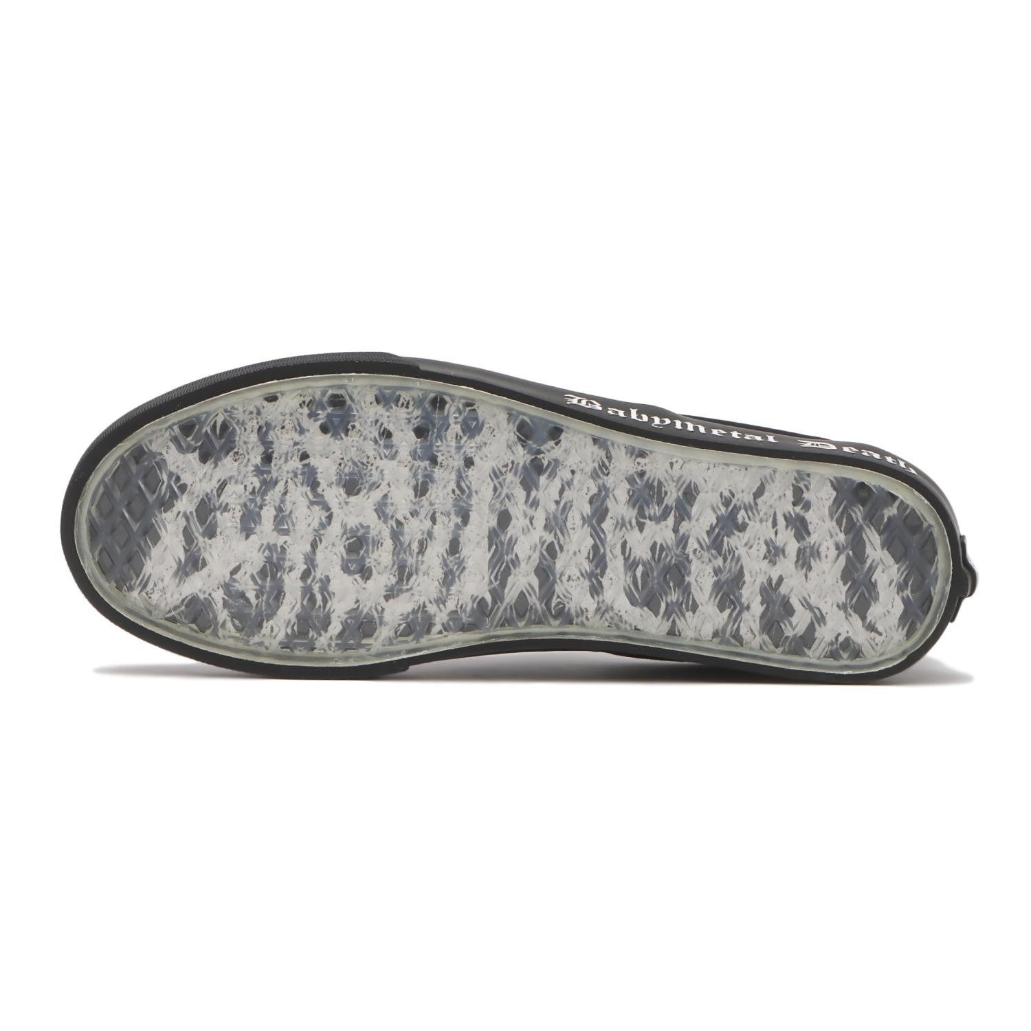 702999-0001 BABYMETAL Vans Slip-On Black White (V98CF BABYMETAL) (Men's)