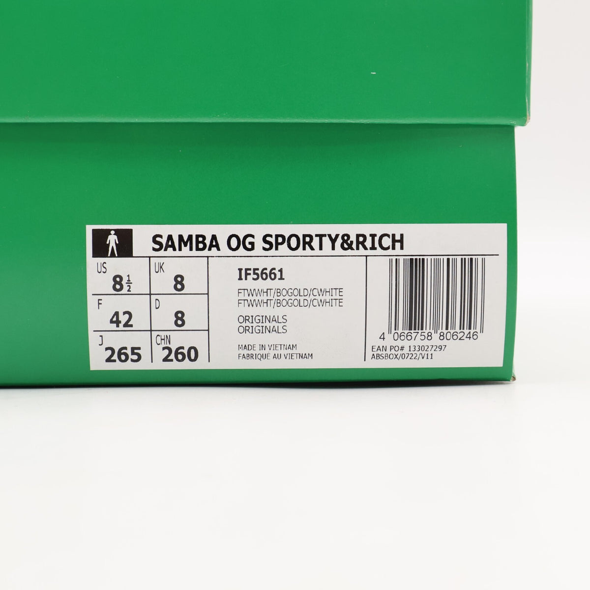 IF5661 Sporty & Rich adidas Originals Samba OG White Bold Gold Cream (Men's)