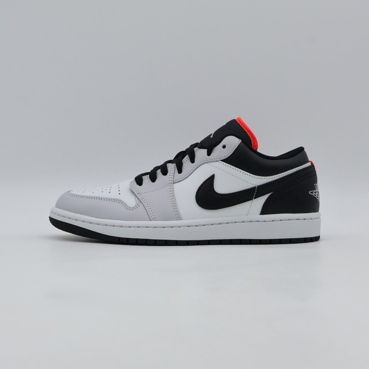 553558-045 Nike Air Jordan 1 Low Neutral Grey Infrared 23 Black (Men's)