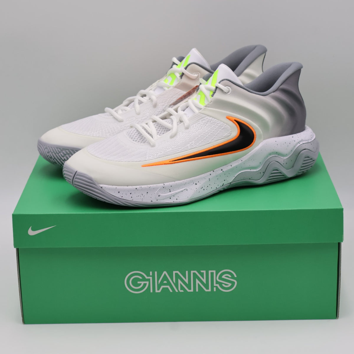 FQ3681-102 Nike Giannis Immortality 4 White Volt Wolf Grey (FQ3680-102) (Men's)