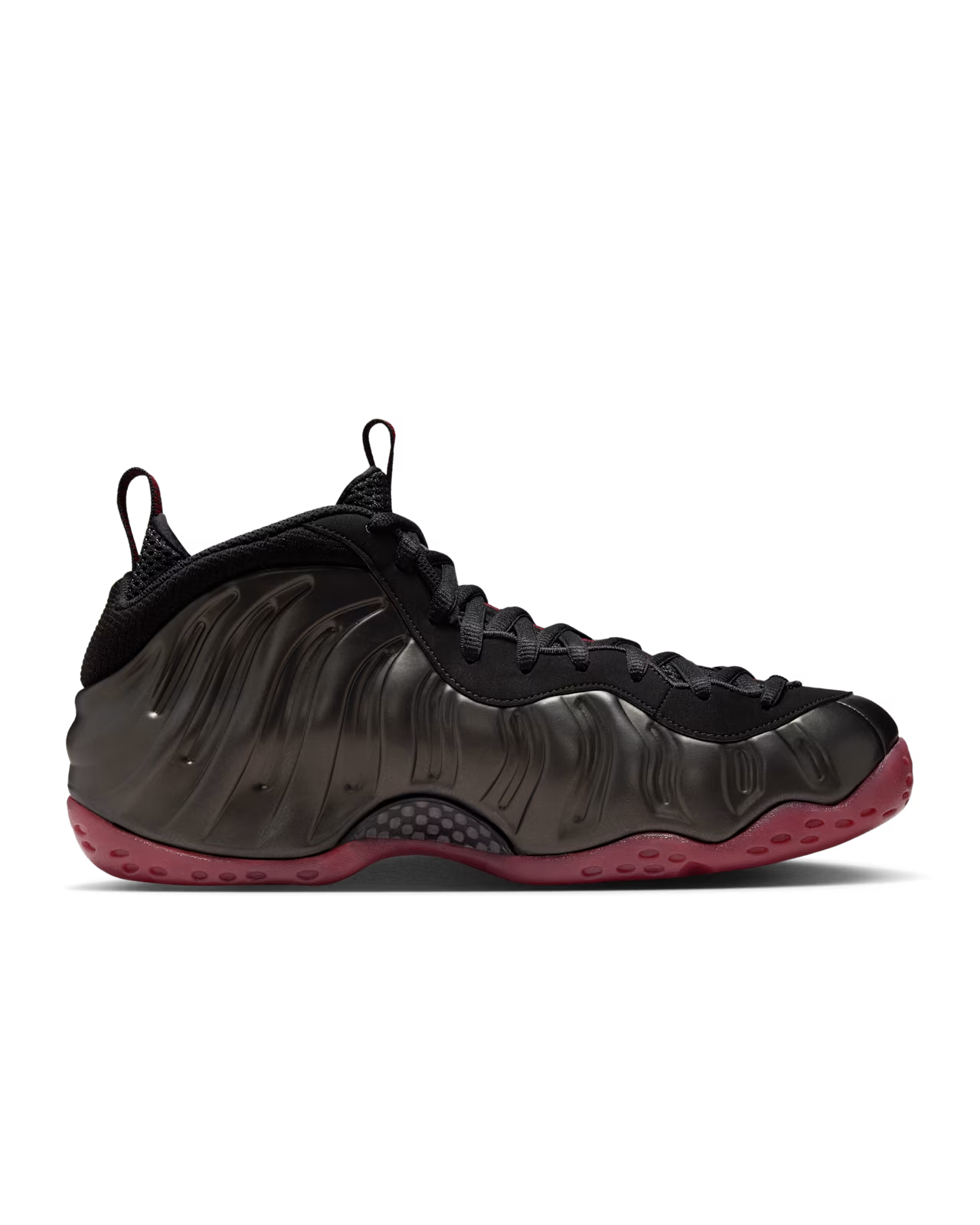 IB2219-001 Nike Air Foamposite One Cough Drop Black and Varsity Red 2025 (Men's)