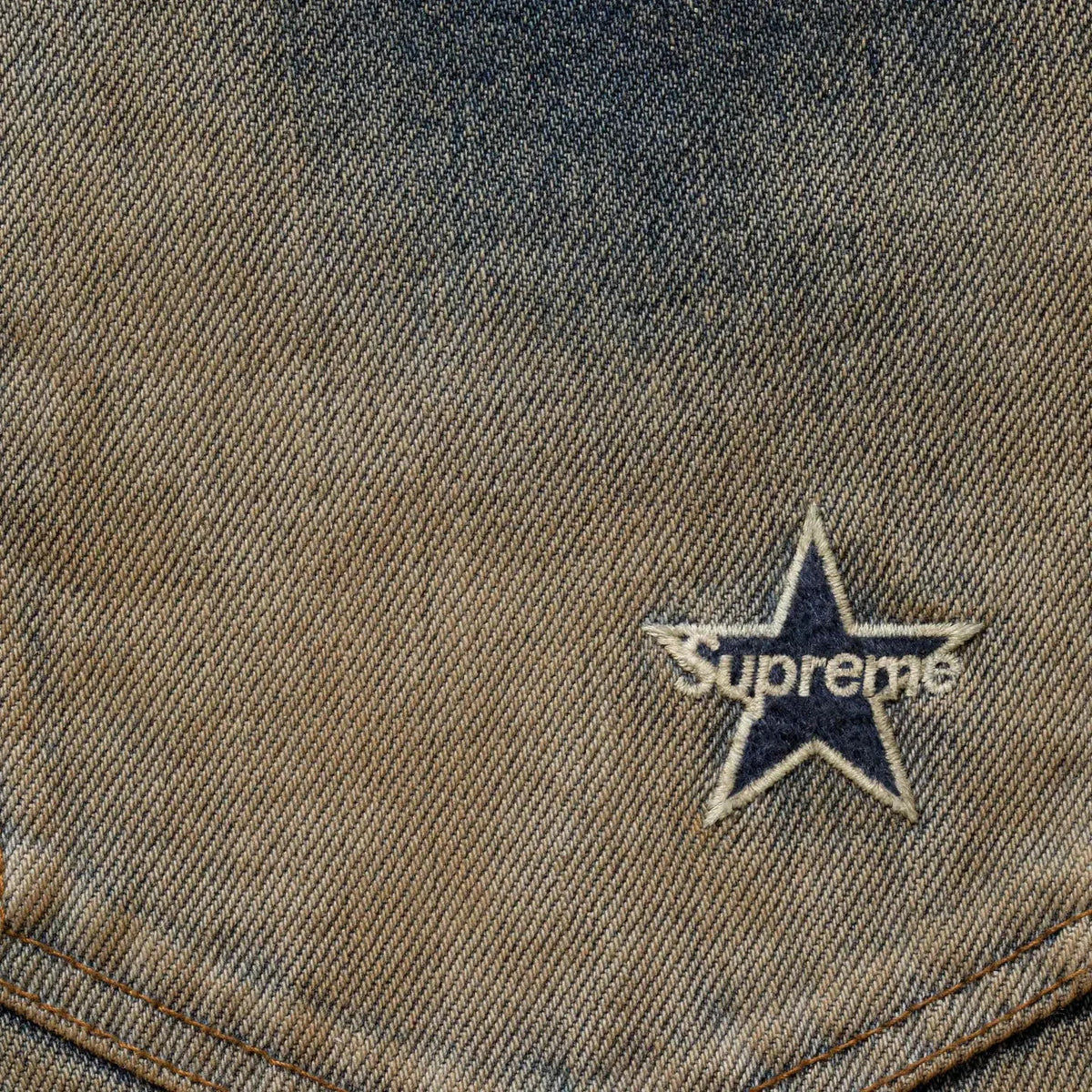 Supreme Distressed Loose Fit Selvedge Jean (26SS) Washed Indigo