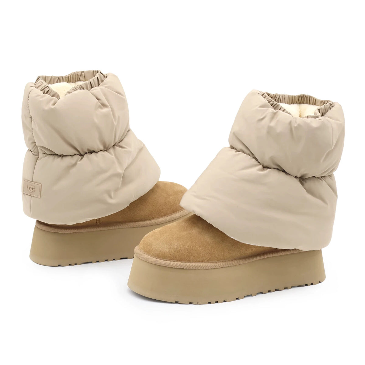1158275-AHS UGG Women's Classic Mini Dipper Puffer Amphora Chestnut (Women's)